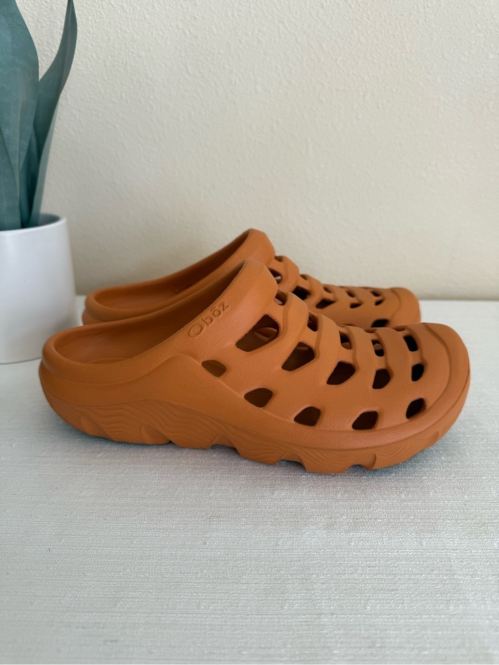 Oboz Slip-On Unisex Clog in Burnt Orange
